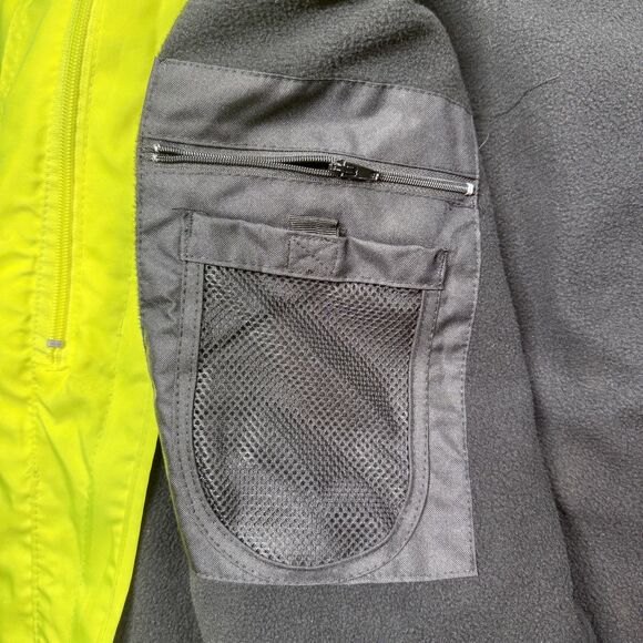 High Visibility Jacket Men’s 2XL Yellow Bomber Hood Type R Class 3 ANSI 107-2015 - Picture 9 of 11